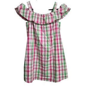 crown and ivy pink and green dress Crown & Ivy Dress Lime Green & Pink Size S